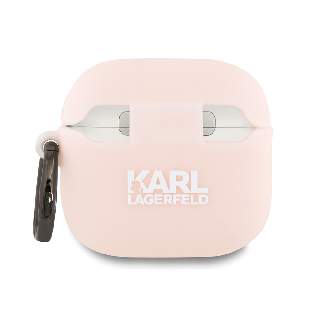 Karl Lagerfeld silikoninis dėklas AirPods 4 – rožinis -- AirPods 4