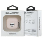 Karl Lagerfeld silikoninis dėklas AirPods 4 – rožinis -- AirPods 4