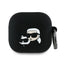 Karl Lagerfeld Silikoninis Karl&Chaupette Head 3D Dėklas, skirtas AirPods 4 - juodas