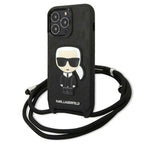 Karl Lagerfeld odinis dėklas iPhone 13 Pro / 13 – juodas -- iPhone 13 Pro