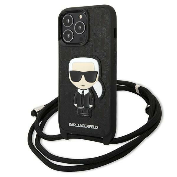Karl Lagerfeld odinis dėklas iPhone 13 Pro / 13 – juodas -- iPhone 13 Pro