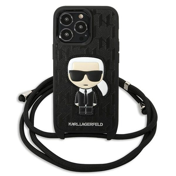 Karl Lagerfeld odinis dėklas iPhone 13 Pro / 13 – juodas -- iPhone 13 Pro