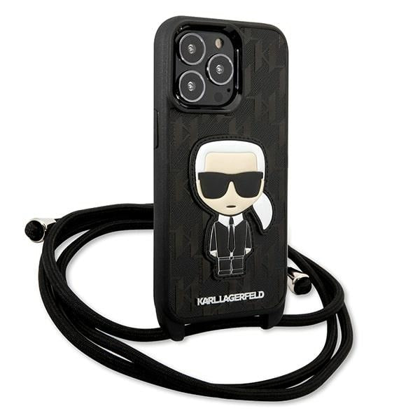 Karl Lagerfeld odinis dėklas iPhone 13 Pro / 13 – juodas -- iPhone 13 Pro