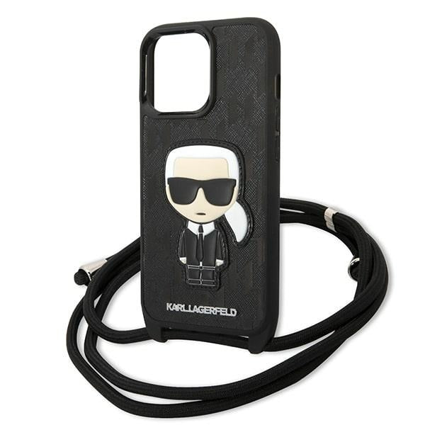 Karl Lagerfeld odinis dėklas iPhone 13 Pro / 13 – juodas -- iPhone 13 Pro