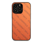 Karl Lagerfeld perforuotas dėklas iPhone 13 Pro/13 – oranžinis