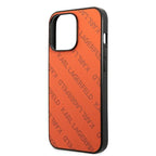 Karl Lagerfeld perforuotas dėklas iPhone 13 Pro/13 – oranžinis