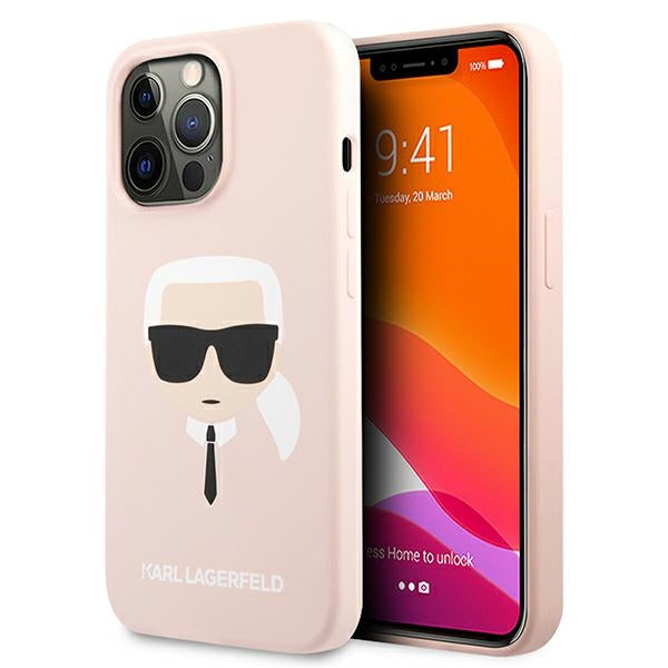 Karl Lagerfeld silikoninis dėklas iPhone 13/13 Pro – rožinis
