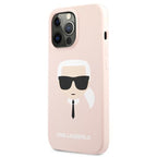Karl Lagerfeld silikoninis dėklas iPhone 13/13 Pro – rožinis
