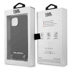 Karl Lagerfeld odinis dėklas iPhone 13/14/15 – juodas