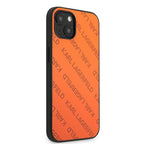 Karl Lagerfeld perforuotas dėklas iPhone 13/14/15 6.1" – oranžinis -- iPhone 13