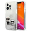 Karl Lagerfeld blizgus dėklas iPhone 13 Pro Max – sidabrinis