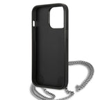 Karl Lagerfeld dėklas iPhone 13 Pro Max – juodas su grandinėle