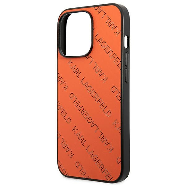 Karl Lagerfeld dėklas iPhone 13 Pro Max – oranžinis