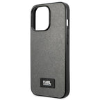 Karl Lagerfeld Saffiano dėklas iPhone 13 Pro Max – sidabrinis
