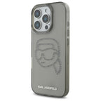 Karl Lagerfeld kietas dėklas iPhone 16 Pro Max – juodas
