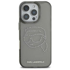 Karl Lagerfeld kietas dėklas iPhone 16 Pro Max – juodas