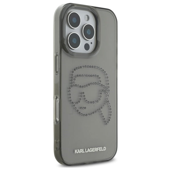 Karl Lagerfeld kietas dėklas iPhone 16 Pro Max – juodas