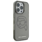 Karl Lagerfeld kietas dėklas iPhone 16 Pro Max – juodas
