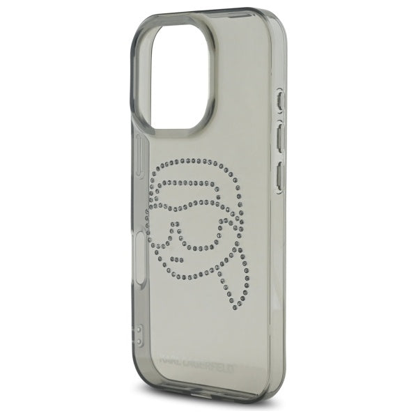 Karl Lagerfeld kietas dėklas iPhone 16 Pro Max – juodas