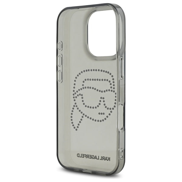 Karl Lagerfeld kietas dėklas iPhone 16 Pro Max – juodas
