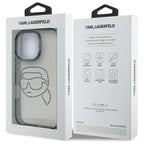 Karl Lagerfeld kietas dėklas iPhone 16 Pro Max – juodas