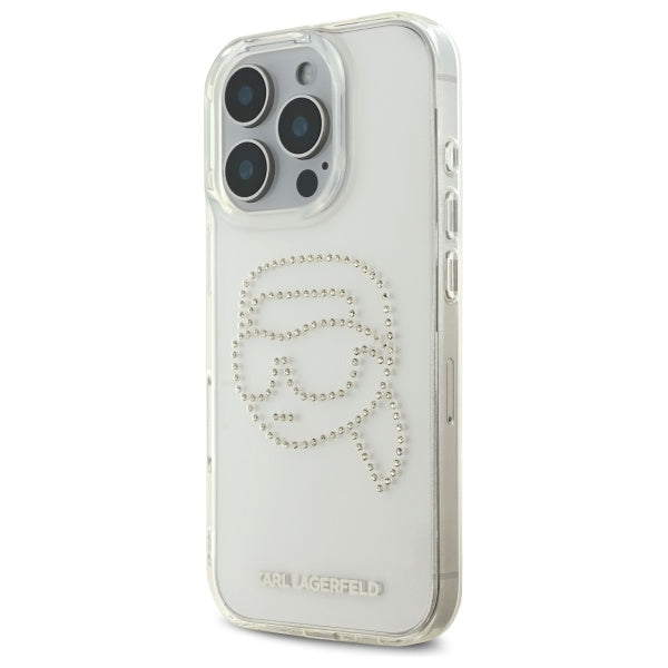Karl Lagerfeld dėklas iPhone 16 Pro Max – skaidrus