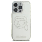 Karl Lagerfeld dėklas iPhone 16 Pro Max – skaidrus