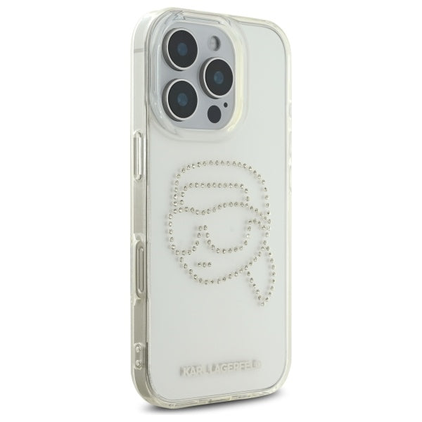 Karl Lagerfeld dėklas iPhone 16 Pro Max – skaidrus