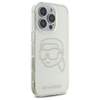 Karl Lagerfeld dėklas iPhone 16 Pro Max – skaidrus
