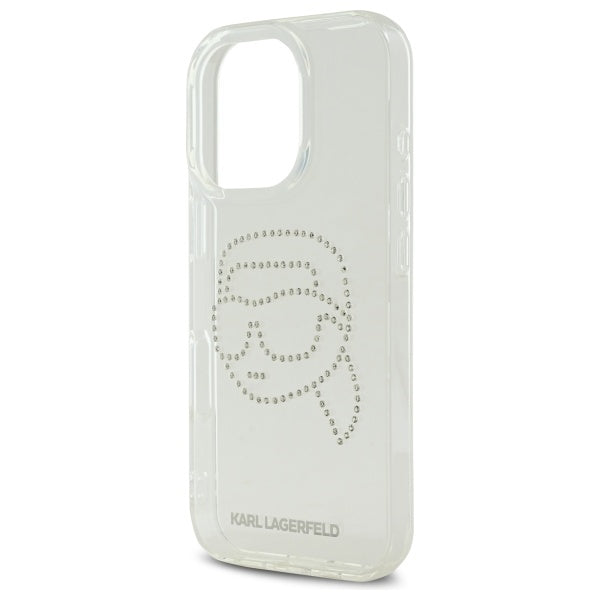 Karl Lagerfeld dėklas iPhone 16 Pro Max – skaidrus