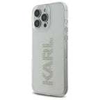 Karl Lagerfeld skaidrus dėklas iPhone 16 Pro Max – su cirkoniais