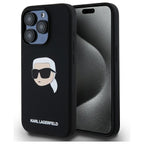 Karl Lagerfeld MagSafe dėklas iPhone 15 Pro – juodas