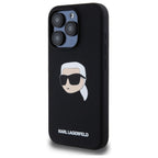 Karl Lagerfeld MagSafe dėklas iPhone 15 Pro – juodas