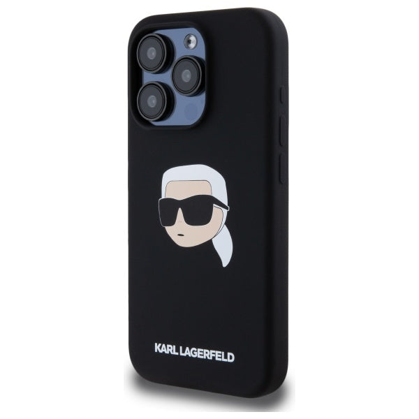 Karl Lagerfeld MagSafe dėklas iPhone 15 Pro – juodas