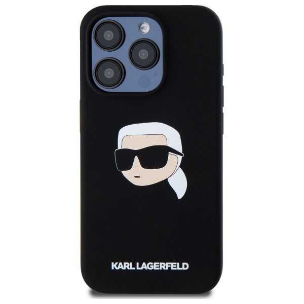 Karl Lagerfeld MagSafe dėklas iPhone 15 Pro – juodas