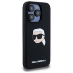 Karl Lagerfeld MagSafe dėklas iPhone 15 Pro – juodas
