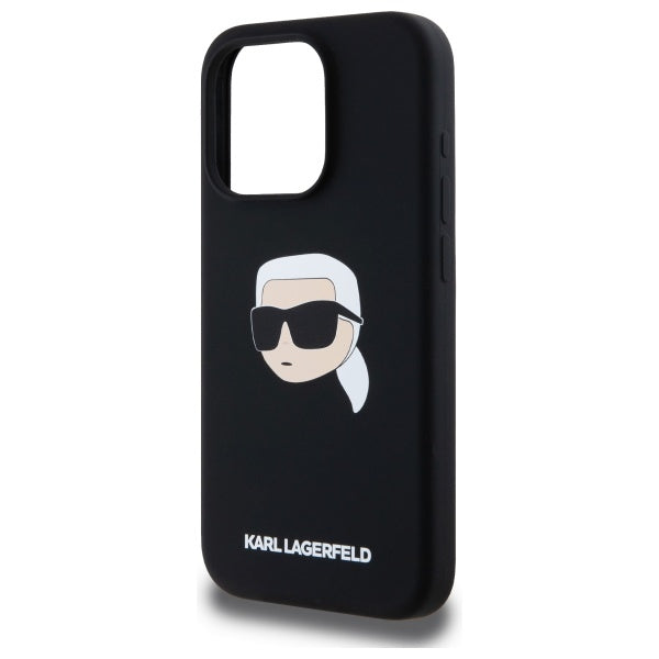 Karl Lagerfeld MagSafe dėklas iPhone 15 Pro – juodas