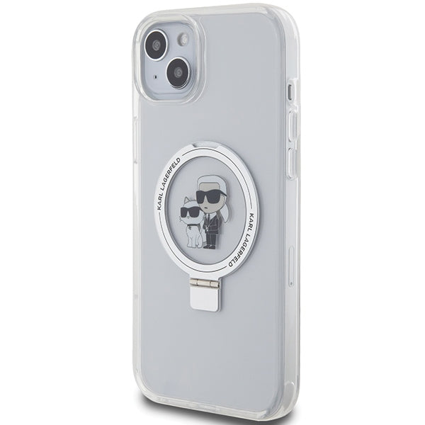 Karl Lagerfeld MagSafe dėklas iPhone 15 Plus/14 Plus – baltas