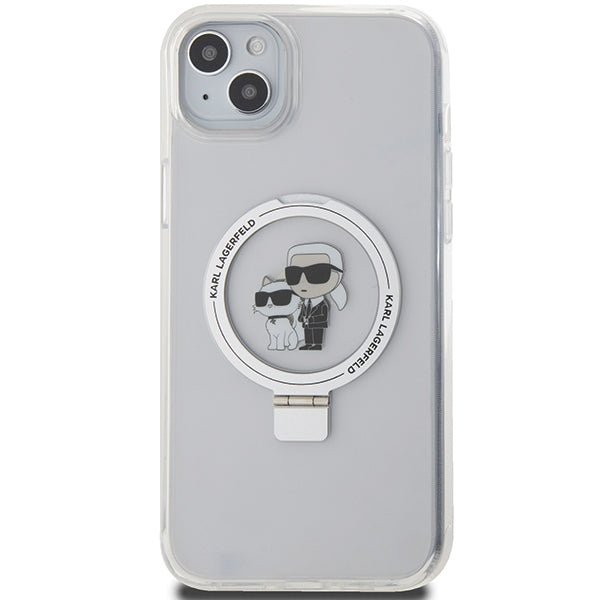 Karl Lagerfeld MagSafe dėklas iPhone 15 Plus/14 Plus – baltas