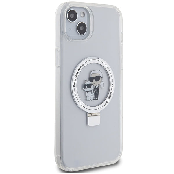 Karl Lagerfeld MagSafe dėklas iPhone 15 Plus/14 Plus – baltas