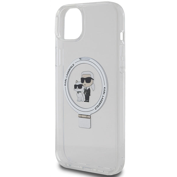 Karl Lagerfeld MagSafe dėklas iPhone 15 Plus/14 Plus – baltas