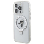 Karl Lagerfeld MagSafe dėklas iPhone 15 Pro Max – baltas