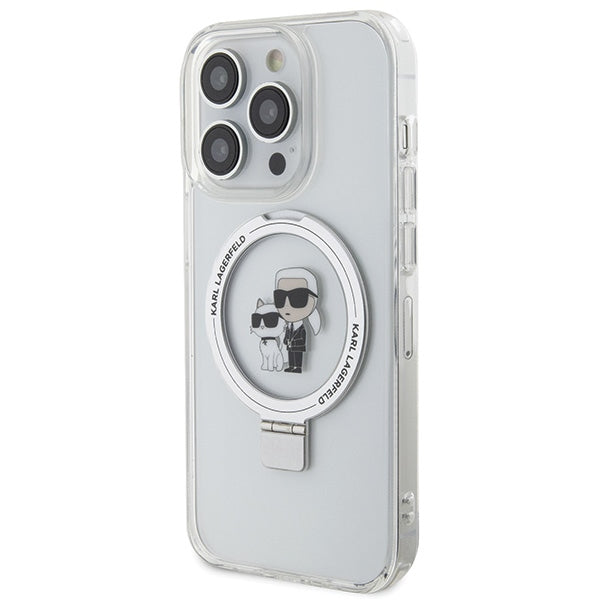 Karl Lagerfeld MagSafe dėklas iPhone 15 Pro Max – baltas