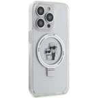 Karl Lagerfeld MagSafe dėklas iPhone 15 Pro Max – baltas