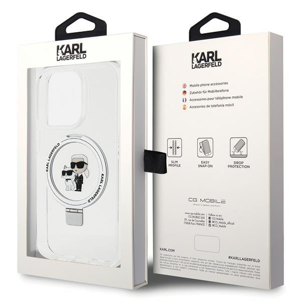 Karl Lagerfeld MagSafe dėklas iPhone 15 Pro Max – baltas