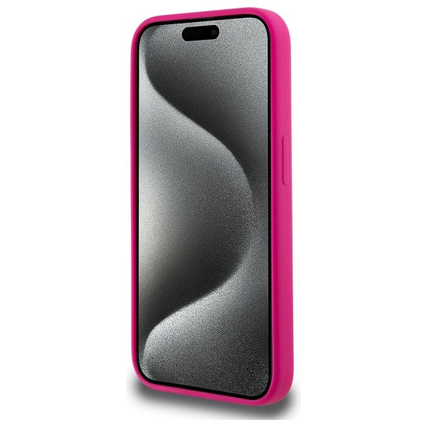 Karl Lagerfeld silikoninis MagSafe dėklas iPhone 15 Pro Max – fuksijų -- iPhone 15 Pro Max