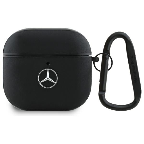 Mercedes odinis dėklas AirPods 4 – juodas su logotipu