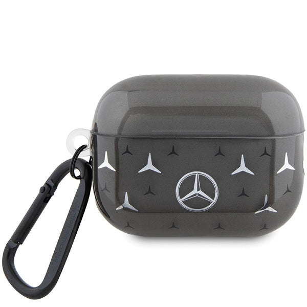 Mercedes‑Benz AirPods Pro 2 dėklas – juodas, Large Star Pattern