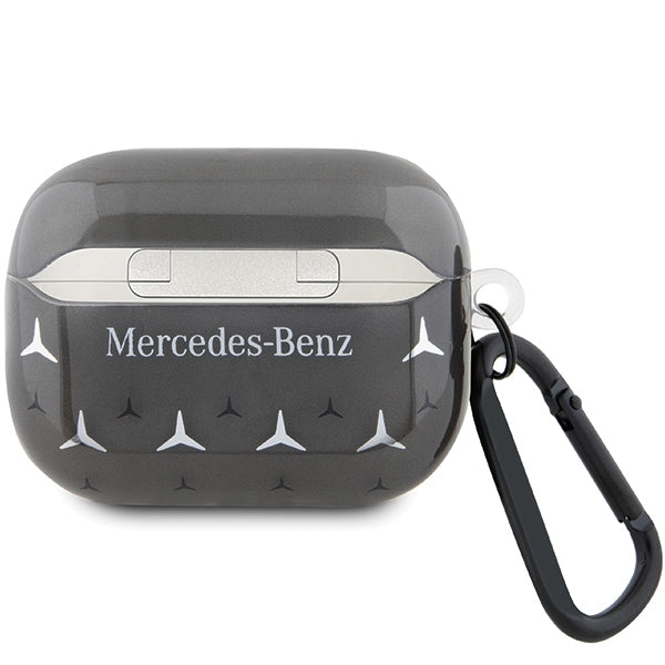 Mercedes‑Benz AirPods Pro 2 dėklas – juodas, Large Star Pattern
