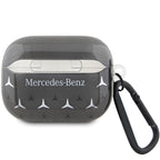 Mercedes‑Benz AirPods Pro 2 dėklas – juodas, Large Star Pattern